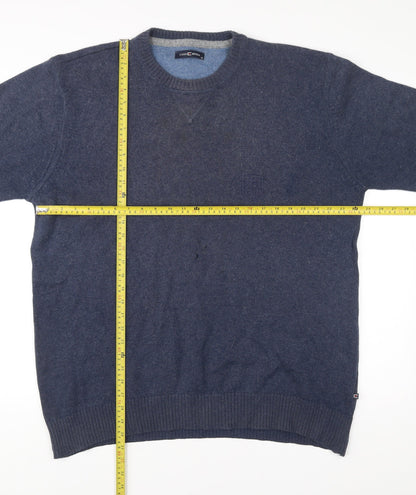 Casa Moda Men’s Blue 3XL Crew Neck Pullover Jumper