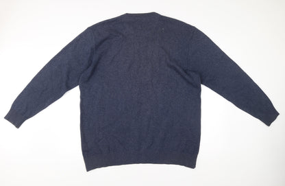 Casa Moda Men’s Blue 3XL Crew Neck Pullover Jumper