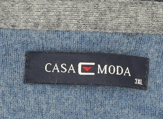 Casa Moda Men’s Blue 3XL Crew Neck Pullover Jumper