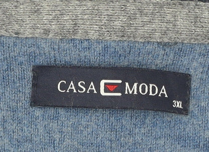 Casa Moda Men’s Blue 3XL Crew Neck Pullover Jumper