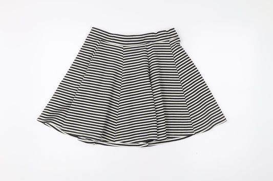 Esmara Women’s Black White Stripe A-Line Skirt Size 12