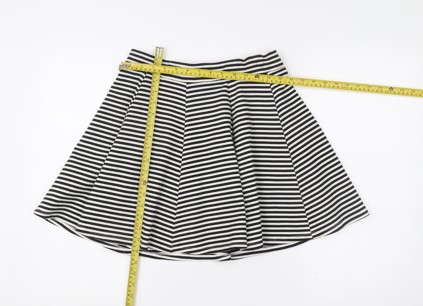 Esmara Women’s Black White Stripe A-Line Skirt Size 12