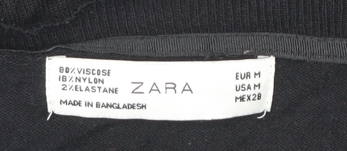 Womens UK Size 12 Zara Black Cardigan Jumper