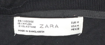 Womens UK Size 12 Zara Black Cardigan Jumper