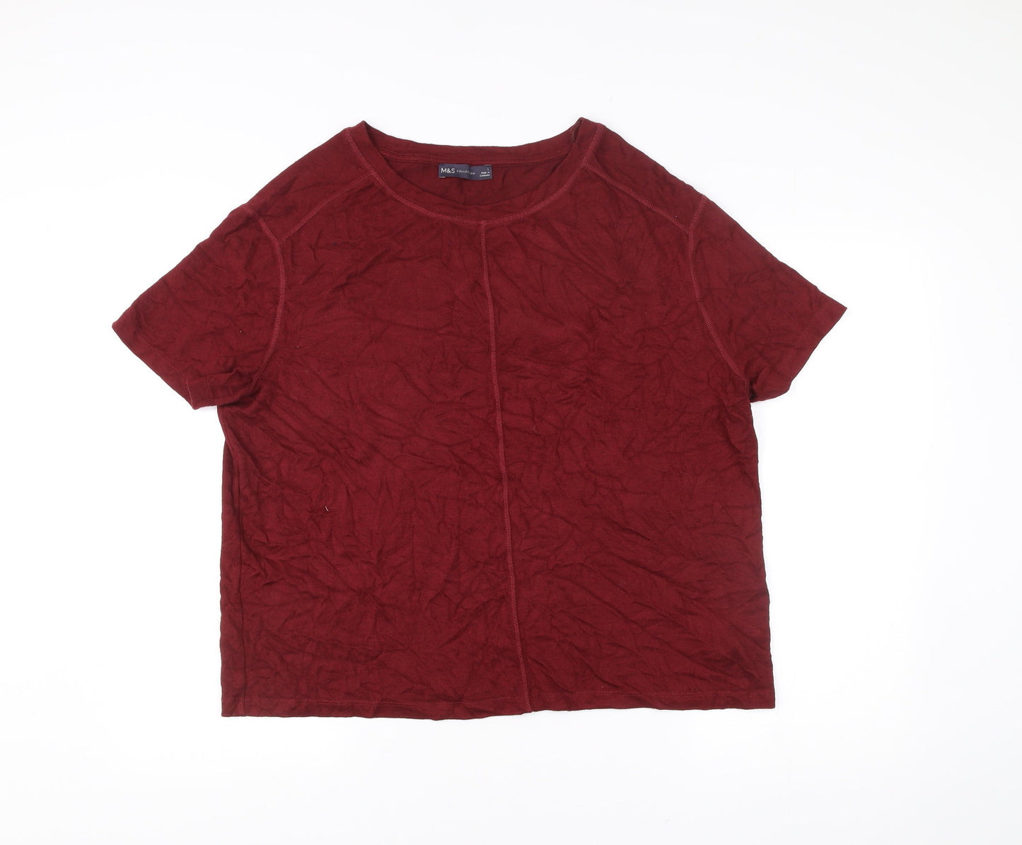 Marks and Spencer Men’s Red Short Sleeve Crew Neck T-Shirt L