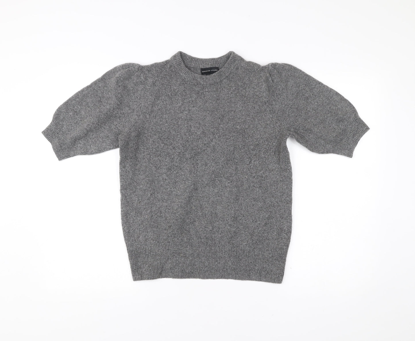 Womens UK Size S Adrienne Vittadini Grey Basic Blouse