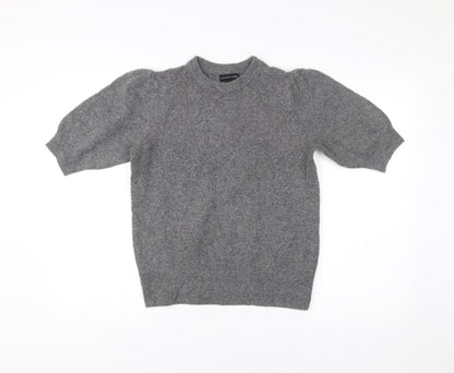 Womens UK Size S Adrienne Vittadini Grey Basic Blouse