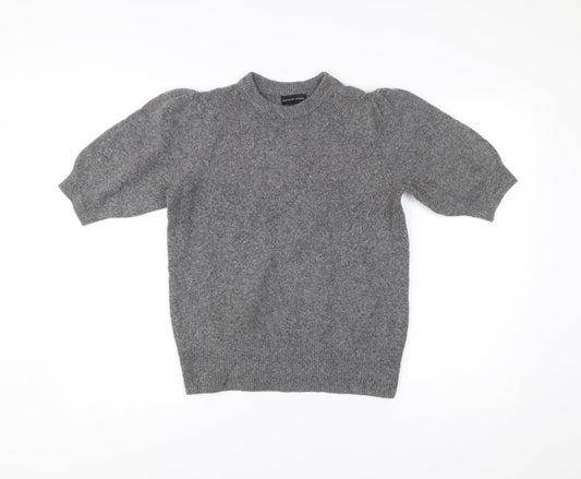 Womens UK Size S Adrienne Vittadini Grey Basic Blouse