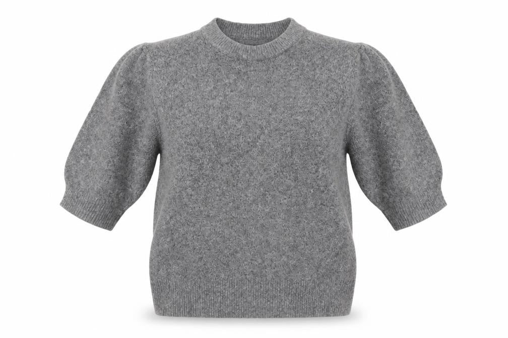 Womens UK Size S Adrienne Vittadini Grey Basic Blouse