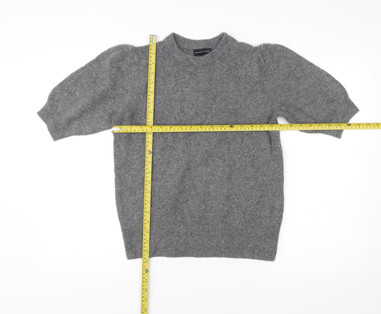 Womens UK Size S Adrienne Vittadini Grey Basic Blouse