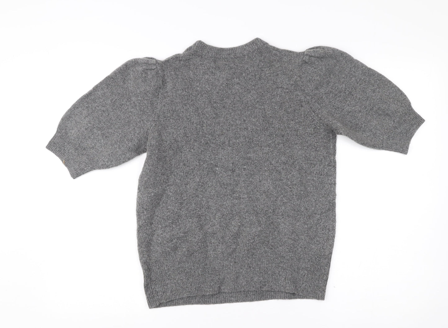 Womens UK Size S Adrienne Vittadini Grey Basic Blouse