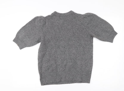 Womens UK Size S Adrienne Vittadini Grey Basic Blouse