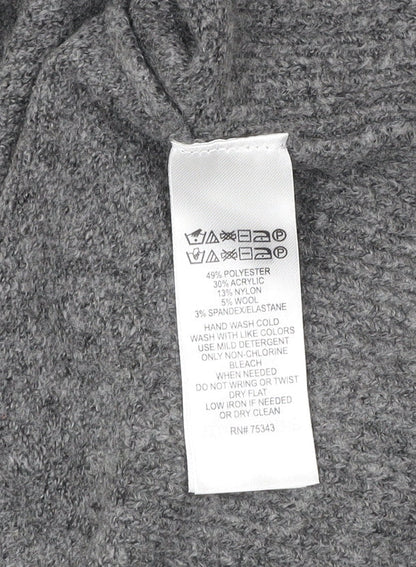Womens UK Size S Adrienne Vittadini Grey Basic Blouse