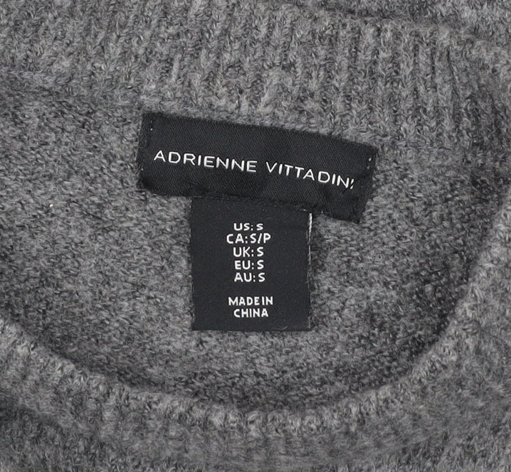Womens UK Size S Adrienne Vittadini Grey Basic Blouse