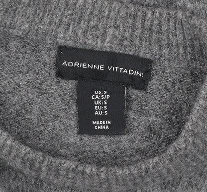 Womens UK Size S Adrienne Vittadini Grey Basic Blouse