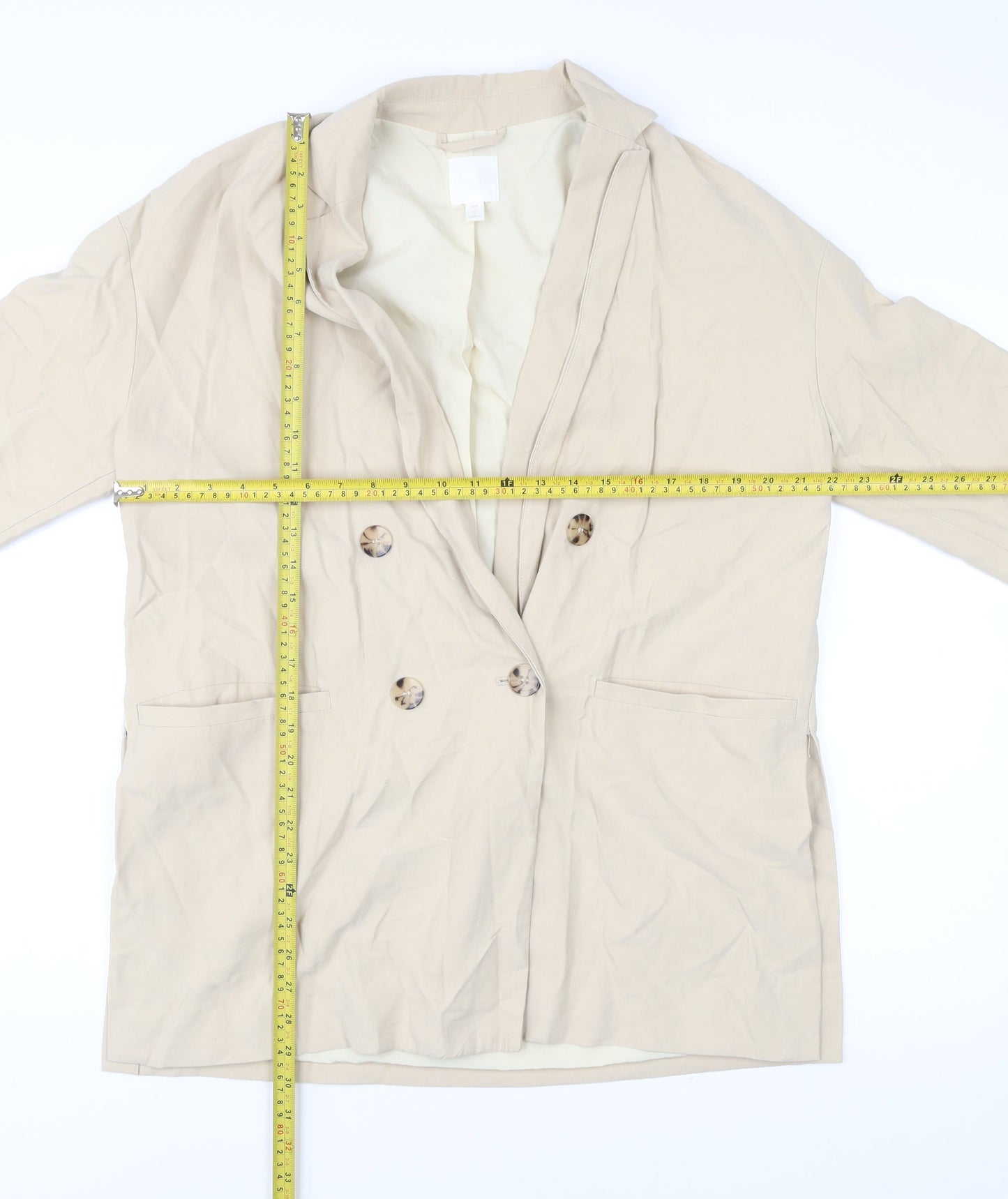 Mens UK Size S H&M Beige Basic Jacket