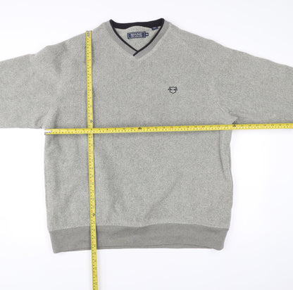 Maine New England Men’s Grey XL V-Neck Pullover Jumper