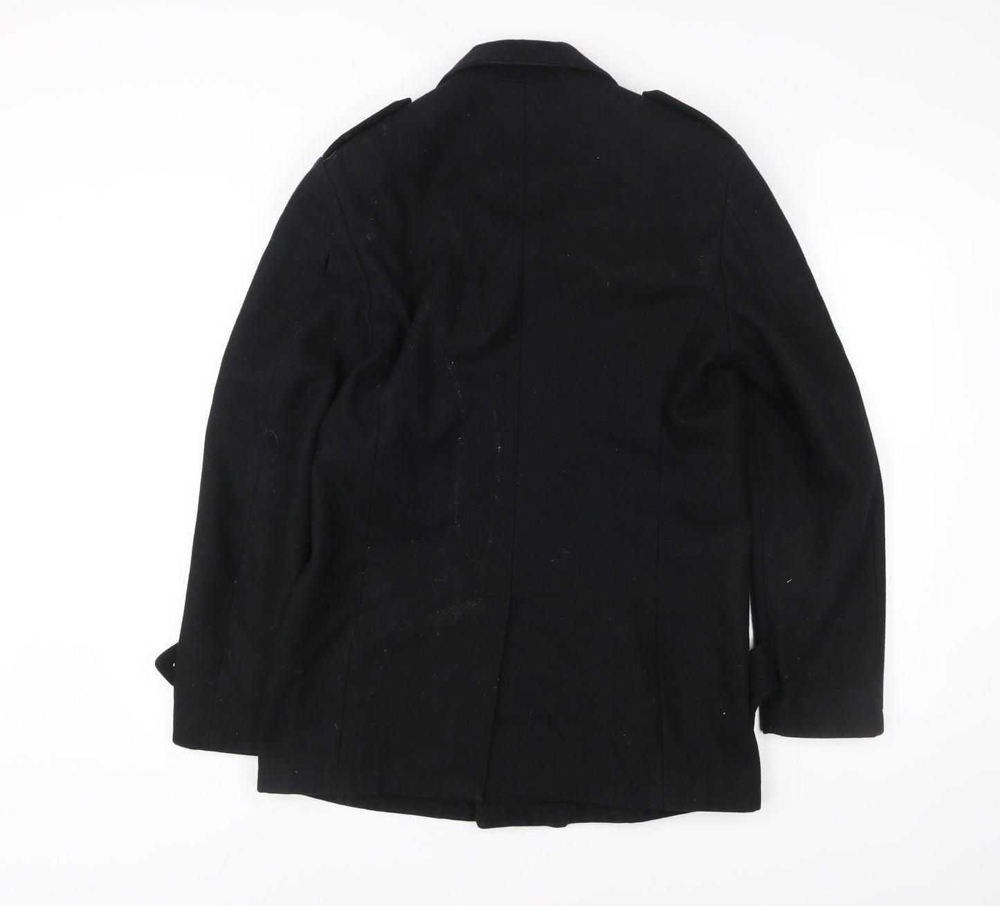 Mens UK Size S Tom English Black Pea Coat