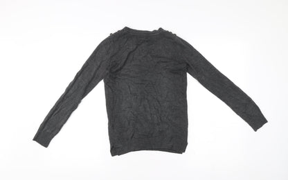 Womens UK Size 4 Atmosphere Grey Pullover Jumper