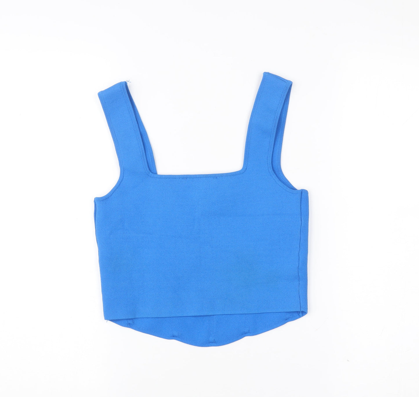 Womens UK Size 12 Zara Blue Cropped Tank
