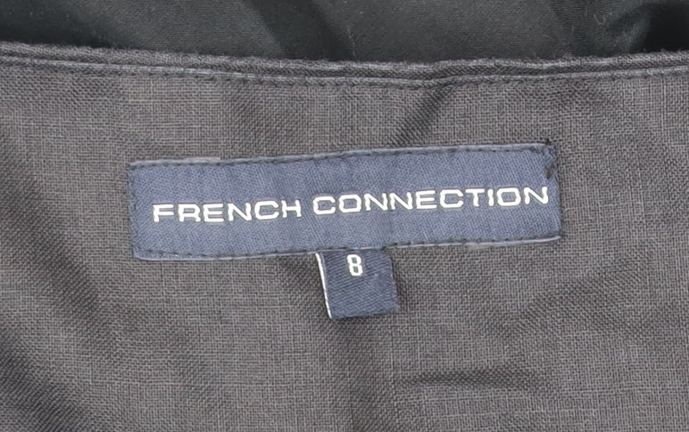 French Connection Women’s Black Size 8 A-Line Embroidered Skirt