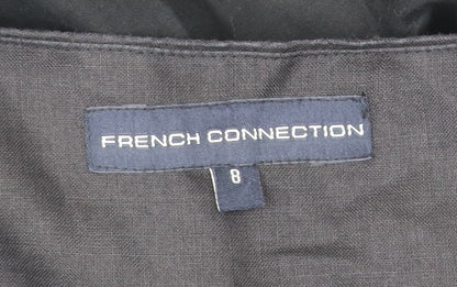 French Connection Women’s Black Size 8 A-Line Embroidered Skirt