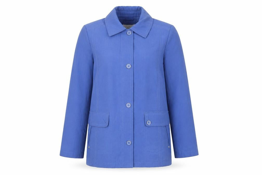 Womens UK Size 10 EWM Blue Overcoat