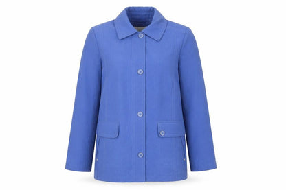Womens UK Size 10 EWM Blue Overcoat