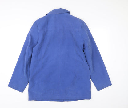 Womens UK Size 10 EWM Blue Overcoat