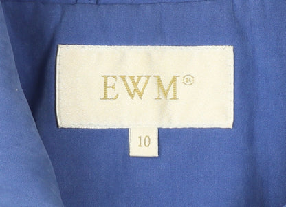 Womens UK Size 10 EWM Blue Overcoat