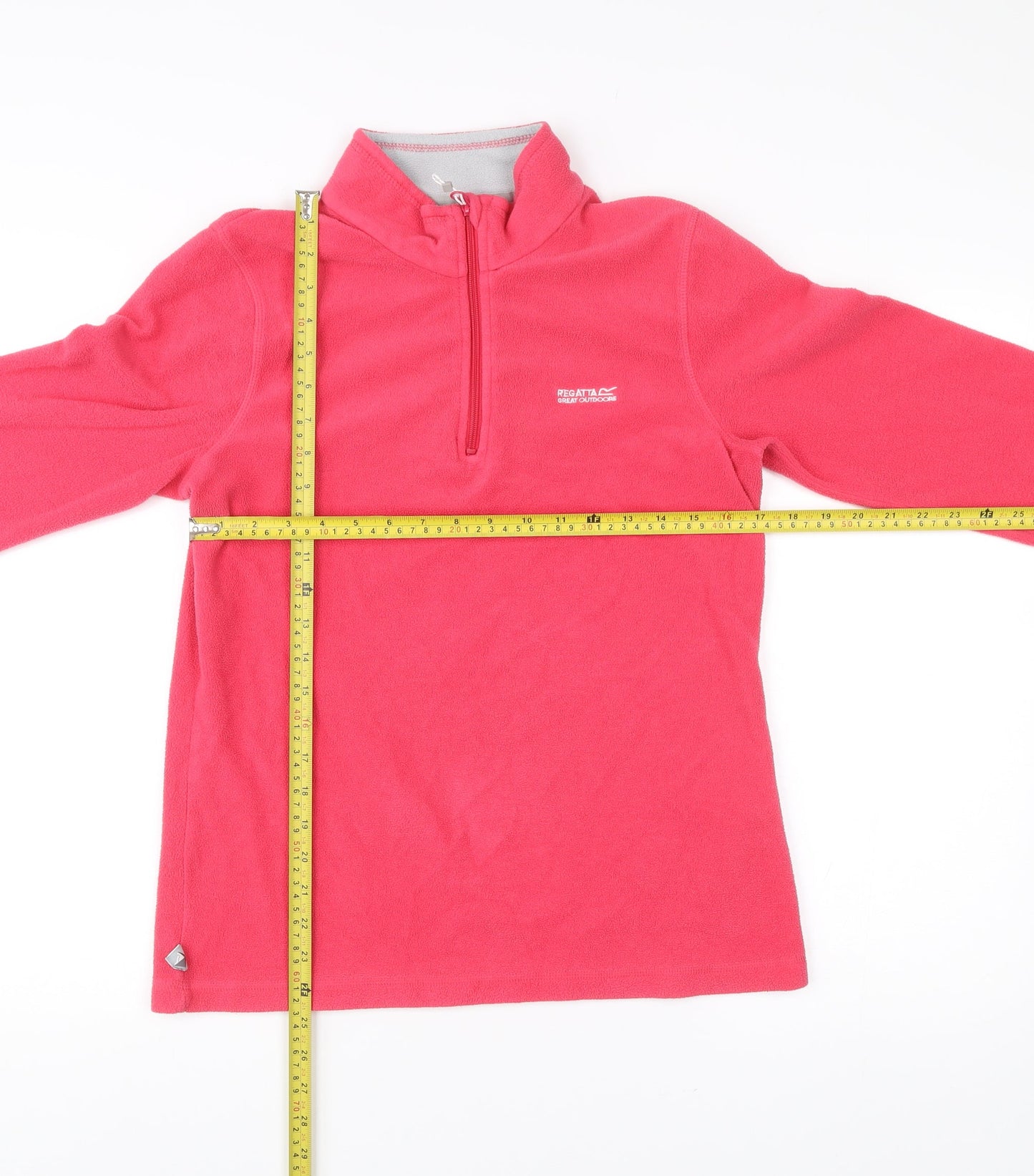 Regatta Womens Pink Fleece Sweatshirt Size 12 Half Zip Outdoor Hiking