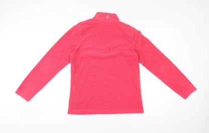 Regatta Womens Pink Fleece Sweatshirt Size 12 Half Zip Outdoor Hiking