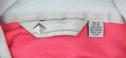 Regatta Womens Pink Fleece Sweatshirt Size 12 Half Zip Outdoor Hiking
