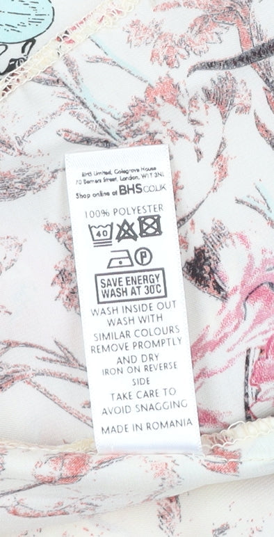 Womens UK Size 12 BHS Ivory Basic Blouse