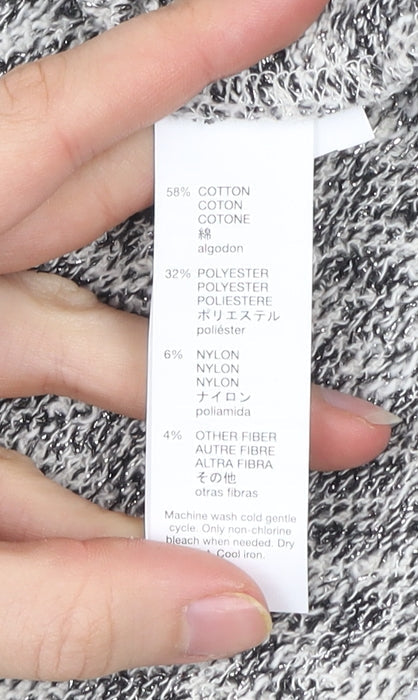 Gap Women’s Grey Animal Print Boat Neck Pullover Jumper L