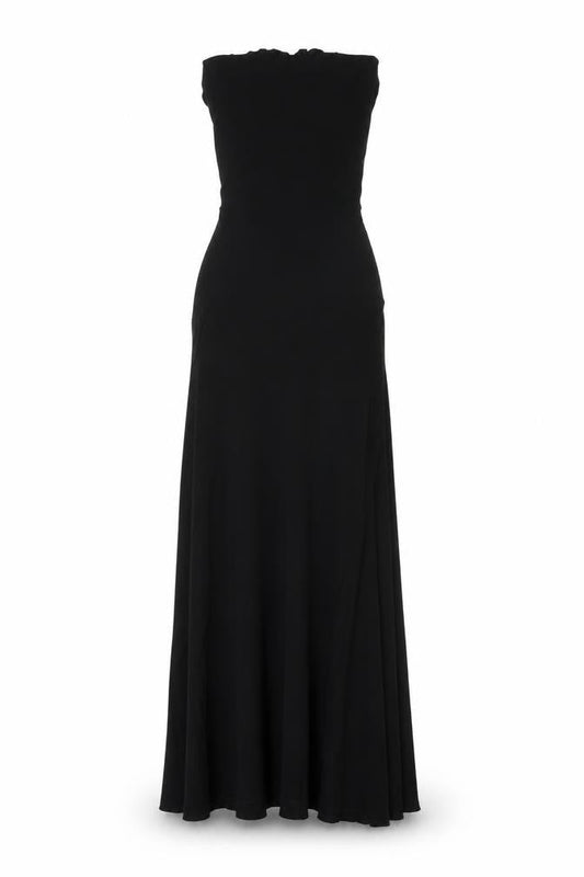Spin London Womens Black Strapless Maxi Dress S/M Sequin Detail