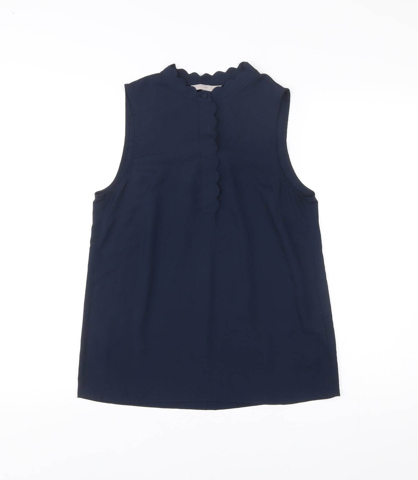 Womens UK Size 8 H&M Blue Basic Blouse