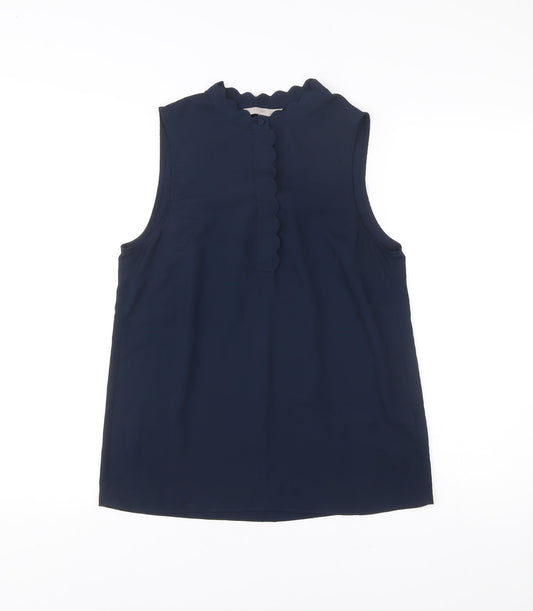 Womens UK Size 8 H&M Blue Basic Blouse