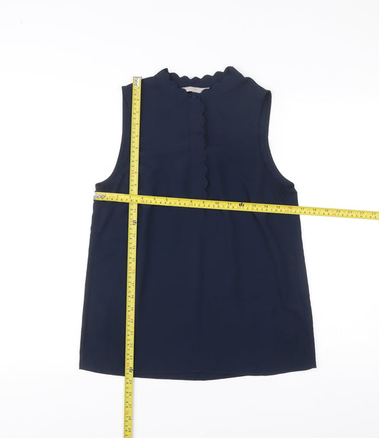Womens UK Size 8 H&M Blue Basic Blouse