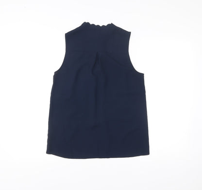 Womens UK Size 8 H&M Blue Basic Blouse