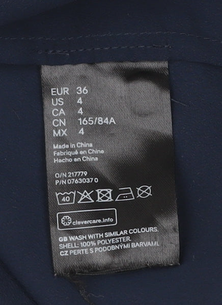 Womens UK Size 8 H&M Blue Basic Blouse