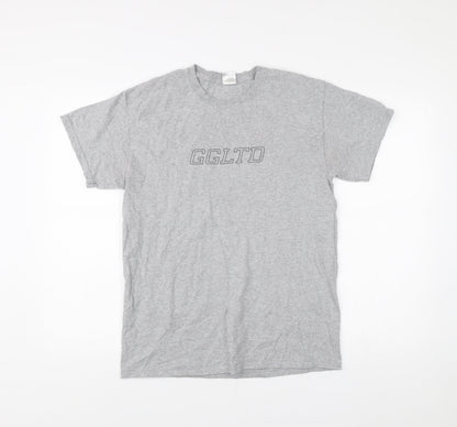 G&G Men’s Grey M Short Sleeve Crew Neck Cotton T-Shirt