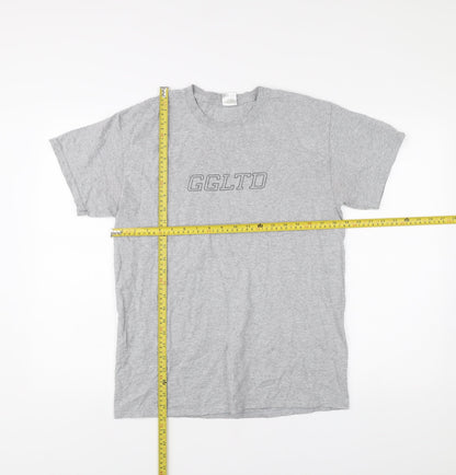 G&G Men’s Grey M Short Sleeve Crew Neck Cotton T-Shirt
