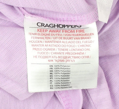 Womens UK Size 8 Craghoppers Purple Basic T-Shirt