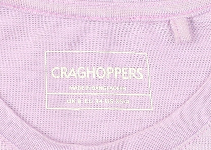 Womens UK Size 8 Craghoppers Purple Basic T-Shirt