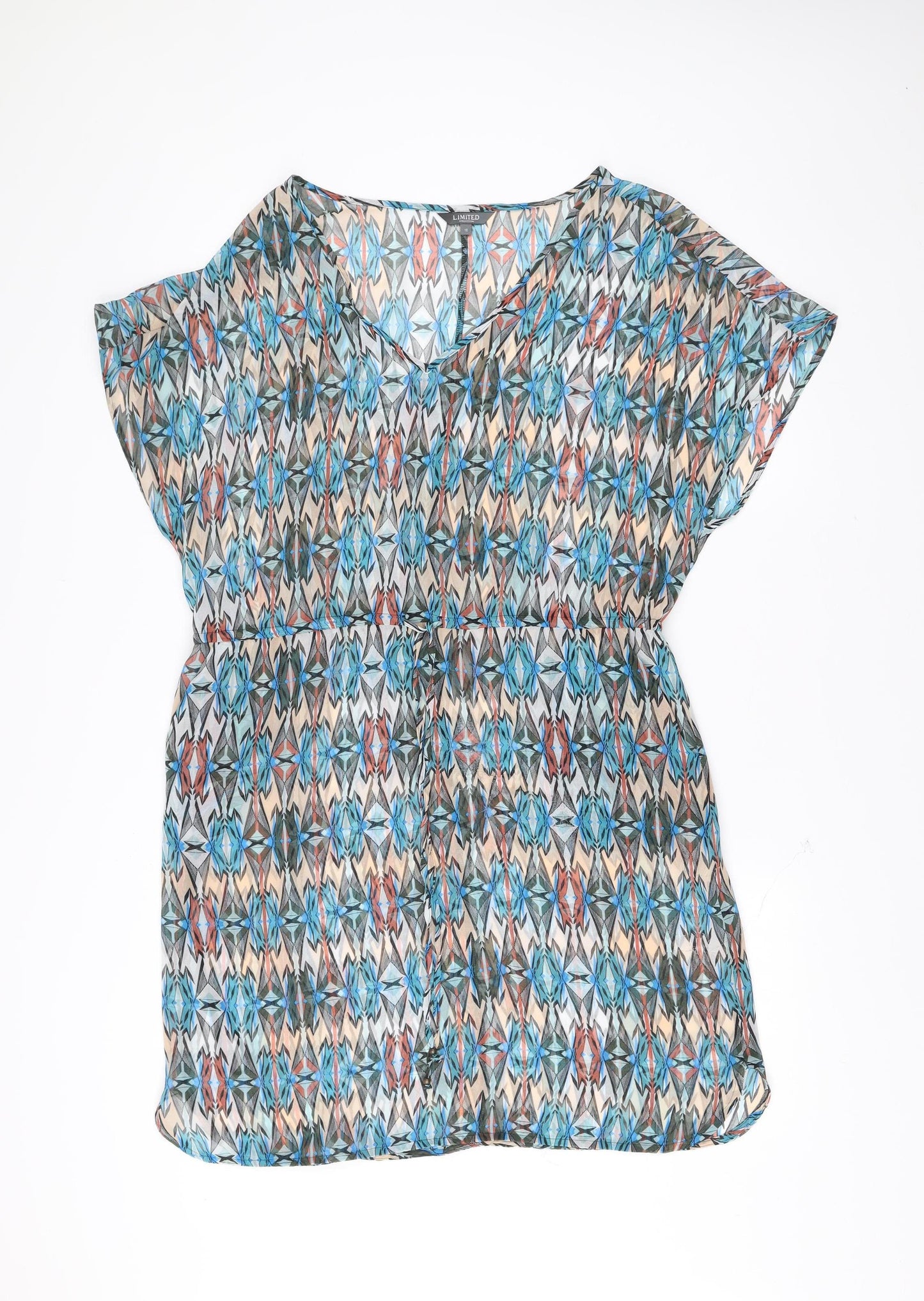 Marks and Spencer Women’s Multicoloured Size 16 Asymmetric Shift Dress
