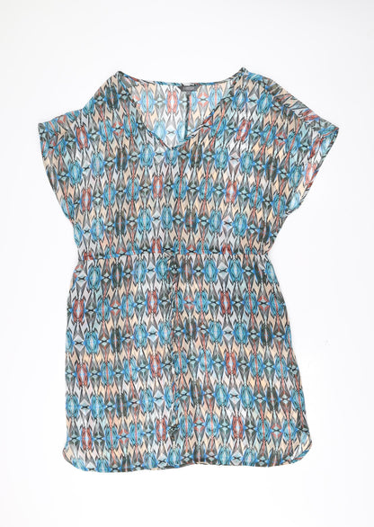 Marks and Spencer Women’s Multicoloured Size 16 Asymmetric Shift Dress