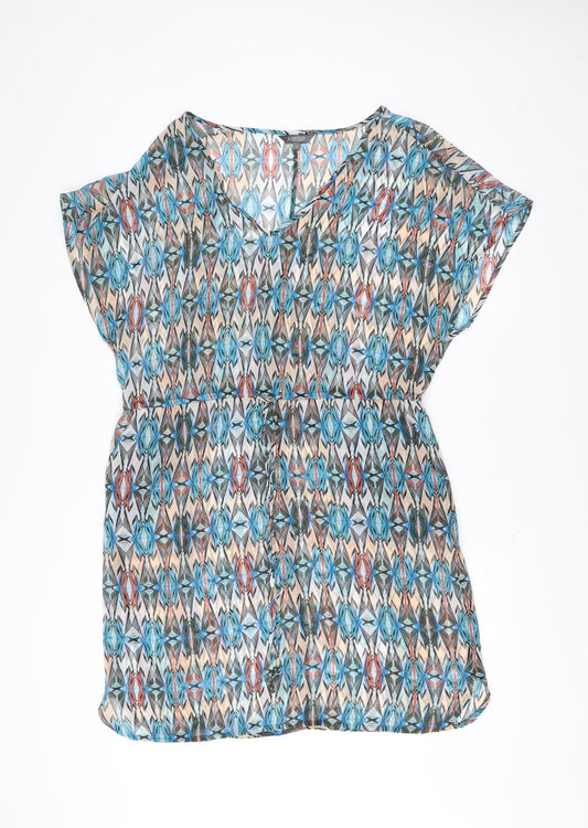Marks and Spencer Women’s Multicoloured Size 16 Asymmetric Shift Dress