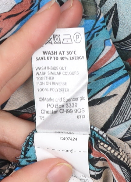 Marks and Spencer Women’s Multicoloured Size 16 Asymmetric Shift Dress