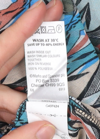 Marks and Spencer Women’s Multicoloured Size 16 Asymmetric Shift Dress